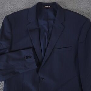 Express Blazer Mens 44R Navy Extra Slim Sport Coat Performance Stretch+ Work NEW